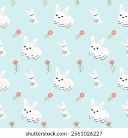 Seamless pattern easter with color easter eggs.