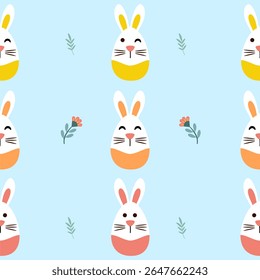 Seamless pattern easter with color easter eggs.