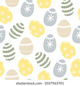 Seamless pattern with easter eggs