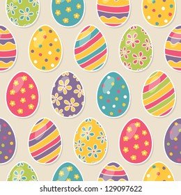 Seamless pattern with easter eggs