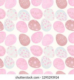 seamless pattern with easter eggs