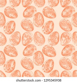 seamless pattern with easter eggs