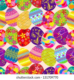 Seamless pattern with easter eggs