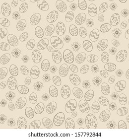 Seamless pattern with easter eggs