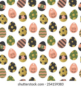 Seamless pattern with easter eggs