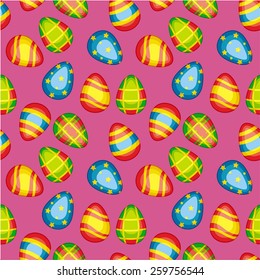 Seamless pattern with easter eggs