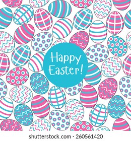 Seamless pattern Easter with a lot of eggs