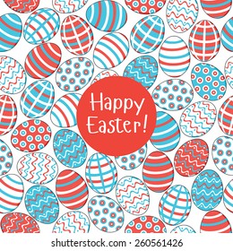 Seamless pattern Easter with a lot of eggs