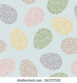 Seamless pattern with Easter eggs