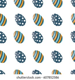 Seamless Pattern with Easter Eggs