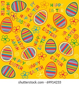Seamless pattern with Easter eggs
