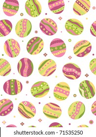 Seamless pattern of  Easter eggs