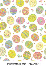 Seamless pattern of  Easter eggs