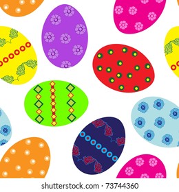 Seamless pattern with Easter eggs
