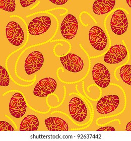 seamless pattern with easter eggs