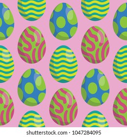 Seamless pattern with easter eggs background