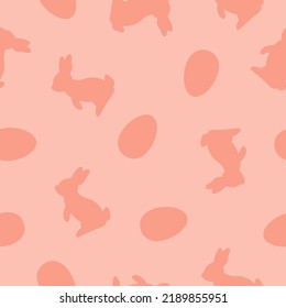 Seamless pattern with Easter eggs and bunnies