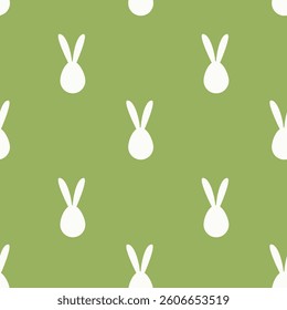 Seamless pattern with Easter eggs with bunny ears. Vector patterns in delicate spring colors