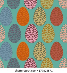 Seamless pattern with easter eggs. Seamless pattern can be used for wallpapers, pattern fills, web page backgrounds,surface textures