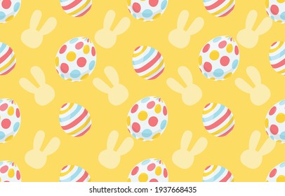 Seamless pattern with Easter eggs. Can be used for printing paper, suitable for festive invitations, textile .