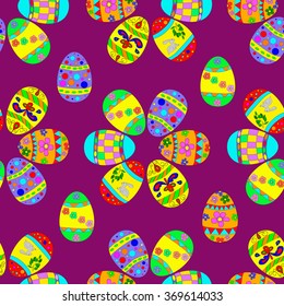 Seamless pattern with Easter eggs, can be used for wallpaper, pattern fills, web page background,surface textures.