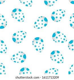 Seamless pattern  easter  eggs with dragon ornament on  isolated on a white background. Stock vector illustration for decoration and design, children's books and coloring, stickers, fabrics