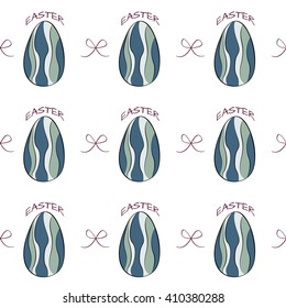 Seamless pattern with Easter eggs. Endless background. 