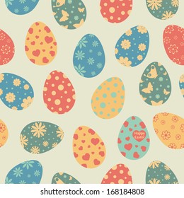Seamless pattern of Easter eggs. EPS 8.