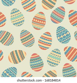 Seamless pattern of Easter eggs. EPS 8.