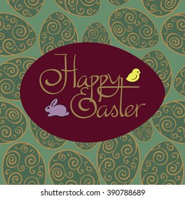 Seamless pattern of Easter eggs. EPS 8.Perfect for wallpaper, gift paper, pattern fills, web page background, spring and Easter greeting cards