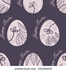 Seamless pattern with easter eggs. EPS10 vector file organized in layers for easy editing.