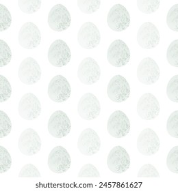 Seamless pattern with easter eggs, hand drawn illustration in watercolor style
