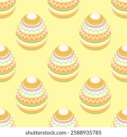 Seamless pattern with Easter eggs - hand drawn vector illustration.