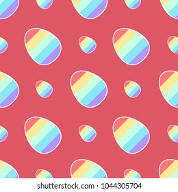 Seamless pattern with easter eggs, happy easter, Greeting easter card backdrop. vector illustration.