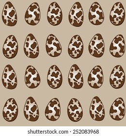 Seamless pattern with easter eggs. Happy easter card with bird eggs. Background with Easter Eggs