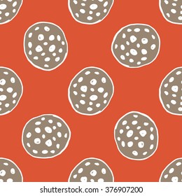 Seamless pattern with easter eggs. Happy easter card with bird eggs. Background with Easter Eggs