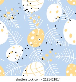 seamless pattern. Easter eggs. Ideal for textiles, covers and packaging.