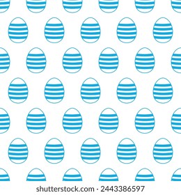 seamless pattern of easter eggs on white background