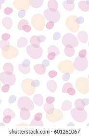 Seamless pattern of Easter eggs in pastel pink shades.