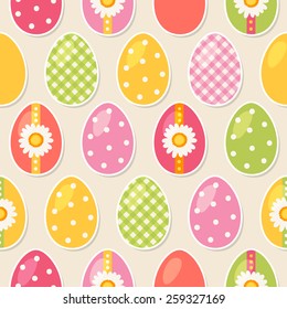 Seamless pattern with Easter eggs. Perfect for wallpapers, pattern fills, greeting cards, web page backgrounds, wrapping paper, textile and fabric