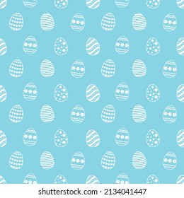Seamless pattern Easter eggs silhouette vector illustration