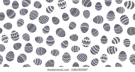 Seamless pattern Easter eggs for textiles, banners, wallpaper, wrapping vector design holiday