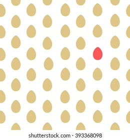 Seamless pattern with easter eggs vector illustration