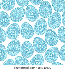 Seamless pattern with easter eggs. Vector illustration