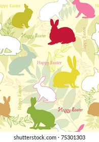 Seamless pattern with easter elements