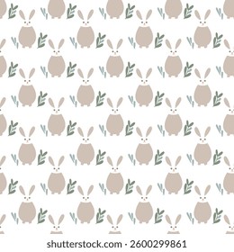 Seamless pattern with Easter elements. Spring background for surface design.