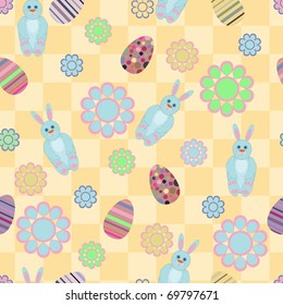 Seamless pattern with Easter motives