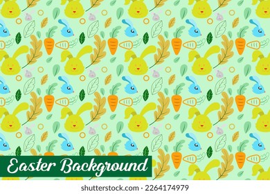seamless pattern for easter on a white background. Easter eggs, branches, flowers in Spring holiday background for printing on fabric, paper for scrapbooking, gift wrap and wallpapers.