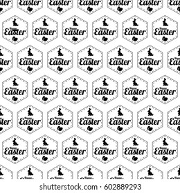 Seamless pattern Easter rabbit