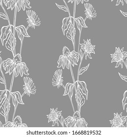 flores gráficas sin inconvenientes elementos ramo bosquejo bosquejo natural contorno vectorial papel pintado de fondo